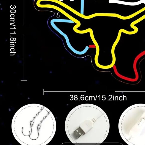 TEXAS LONGHORN NEON LED SIGN - Picture 2 of 4